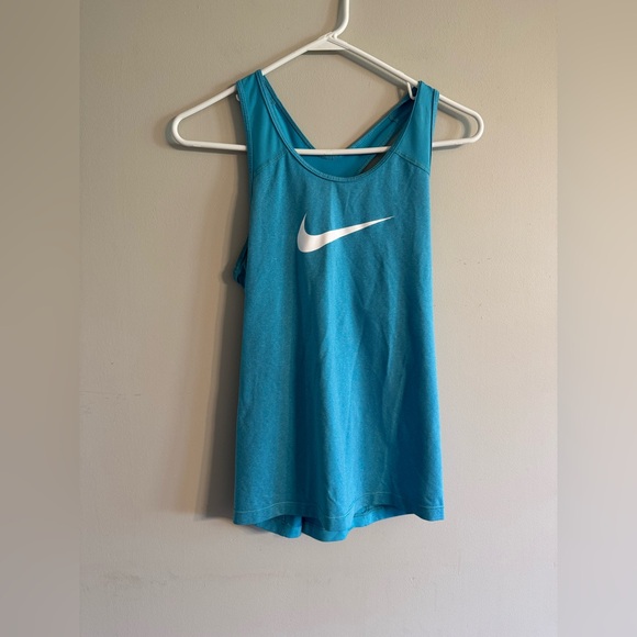 Nike Blue Fitted Tank Top - Picture 2 of 4